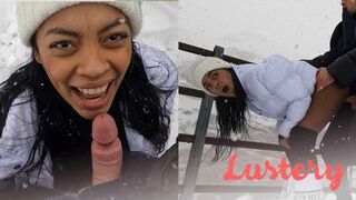 Sofi Vega havas dugás a hóban – forró dél amerikai porno